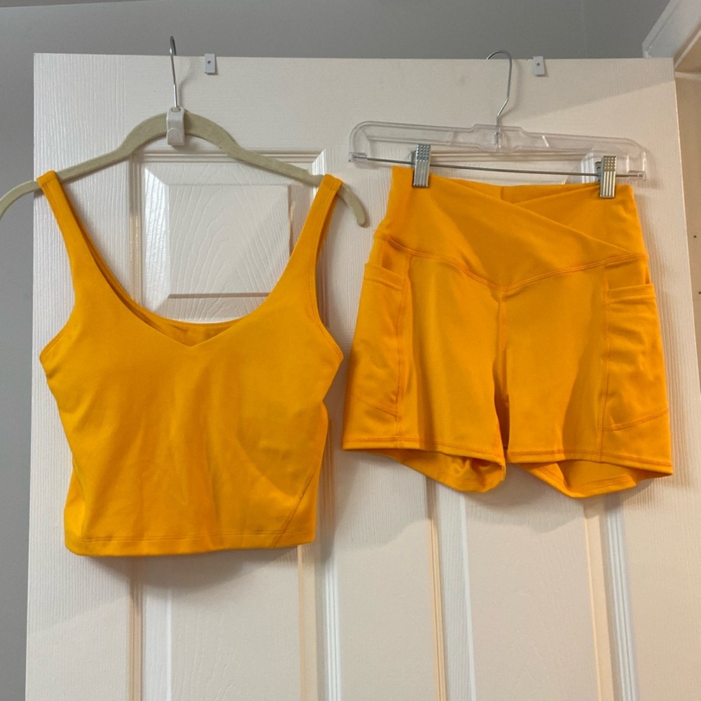 Gilly Hicks Yellow Workout Set
